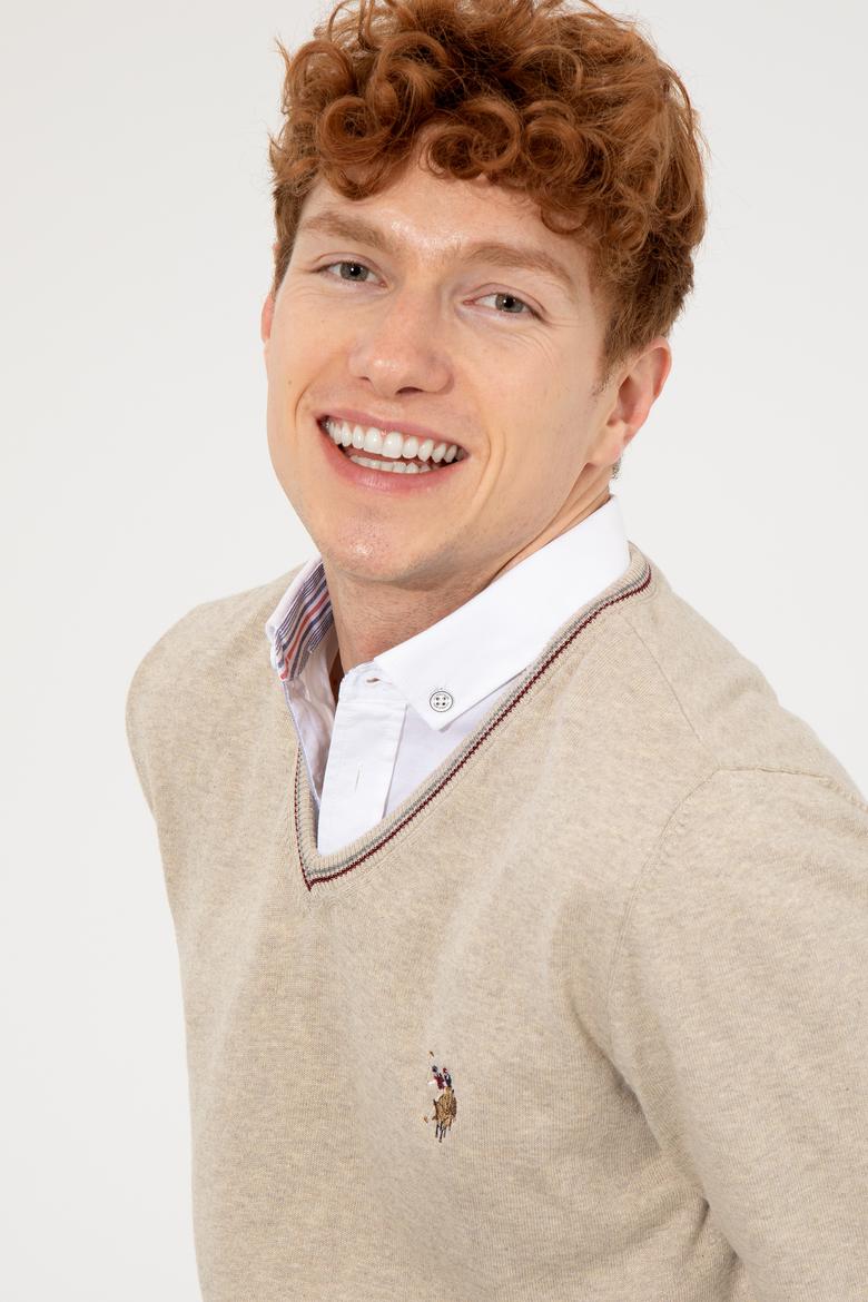 Erkek Taş Melanj Basic Kazak - 50251886082