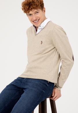 Erkek Taş Melanj Basic Kazak - 50251886082