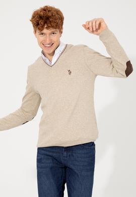 Erkek Taş Melanj Basic Kazak - 50251886082