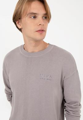 Erkek Vizon Bisiklet Yaka Triko Kazak - 50258306026