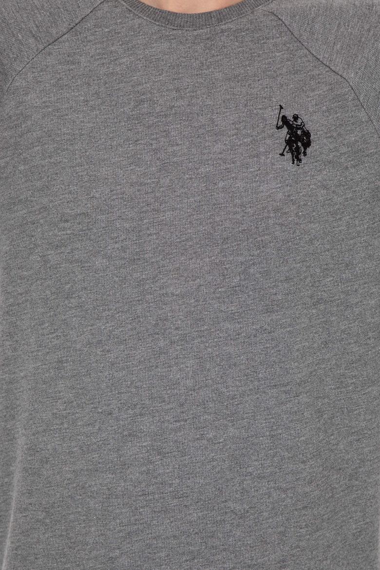 Erkek Antrasit Melanj Bisiklet Yaka Basic Sweatshirt - 50257289060