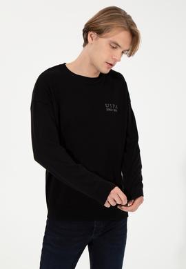 Erkek Siyah Bisiklet Yaka Triko Kazak - 50258306016