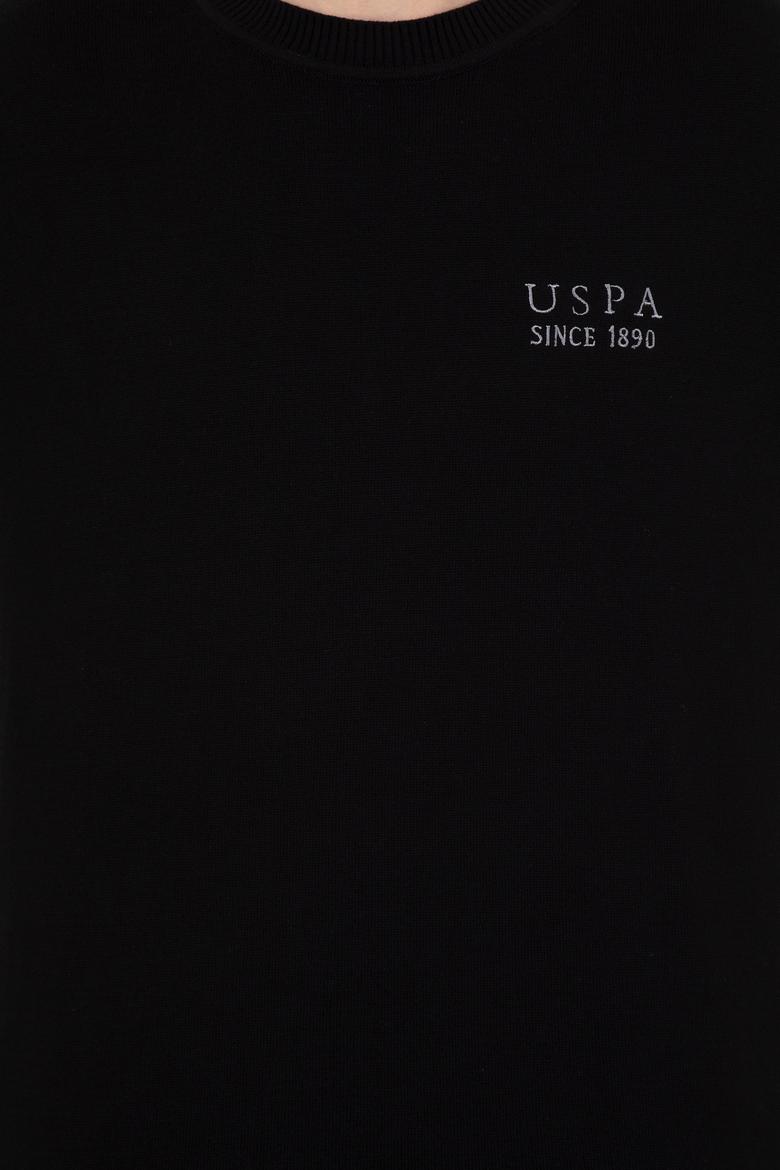 Erkek Siyah Bisiklet Yaka Triko Kazak - 50258306016