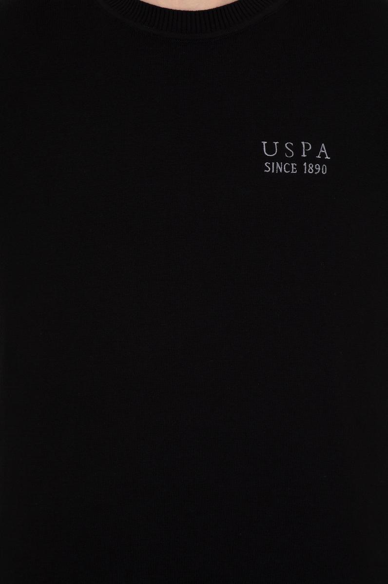 Erkek Siyah Bisiklet Yaka Triko Kazak