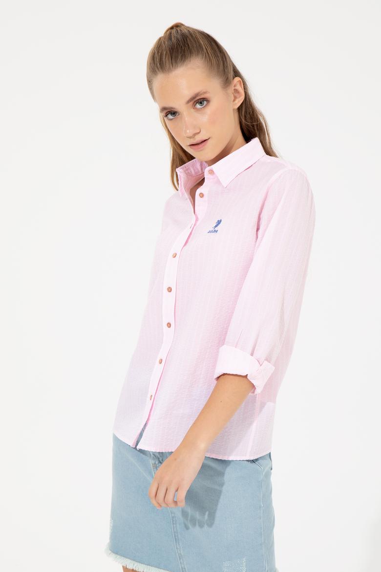 Kadın Pudra Uzun Kollu Gömlek - 50246676022