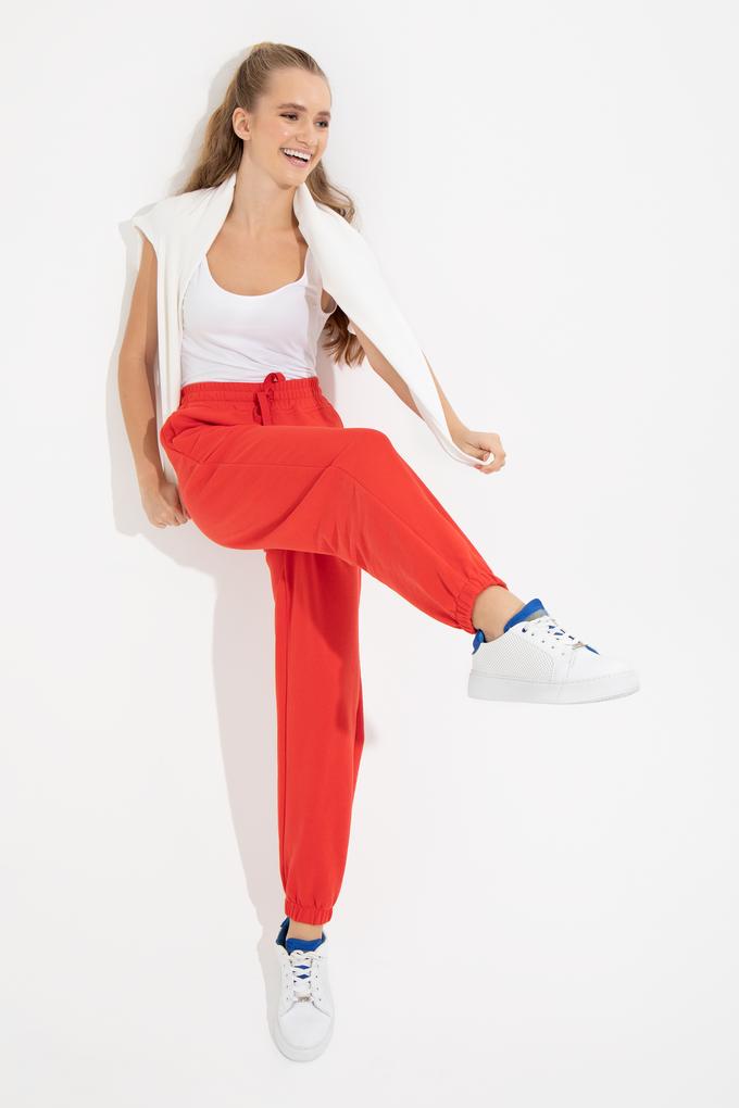 Kadın Kırmızı Jogger Eşofman Altı