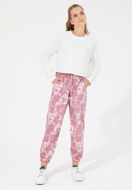 Kadın Ekru Bisiklet Yaka Sweatshirt - 50261257008