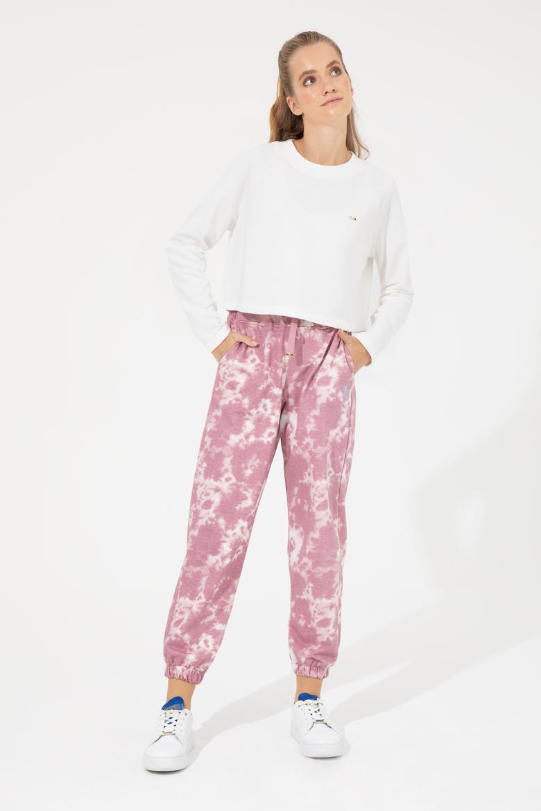 Kadın Ekru Bisiklet Yaka Sweatshirt - 50261257008