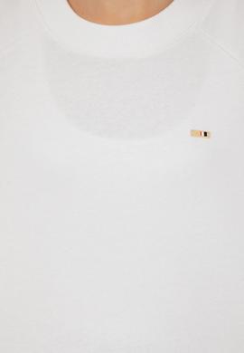 Kadın Ekru Bisiklet Yaka Sweatshirt - 50261257008