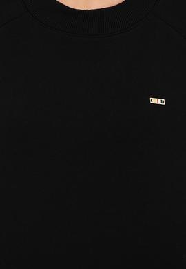 Kadın Siyah Bisiklet Yaka Sweatshirt - 50261257024