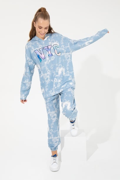 Kadın Mavi Sweatshirt