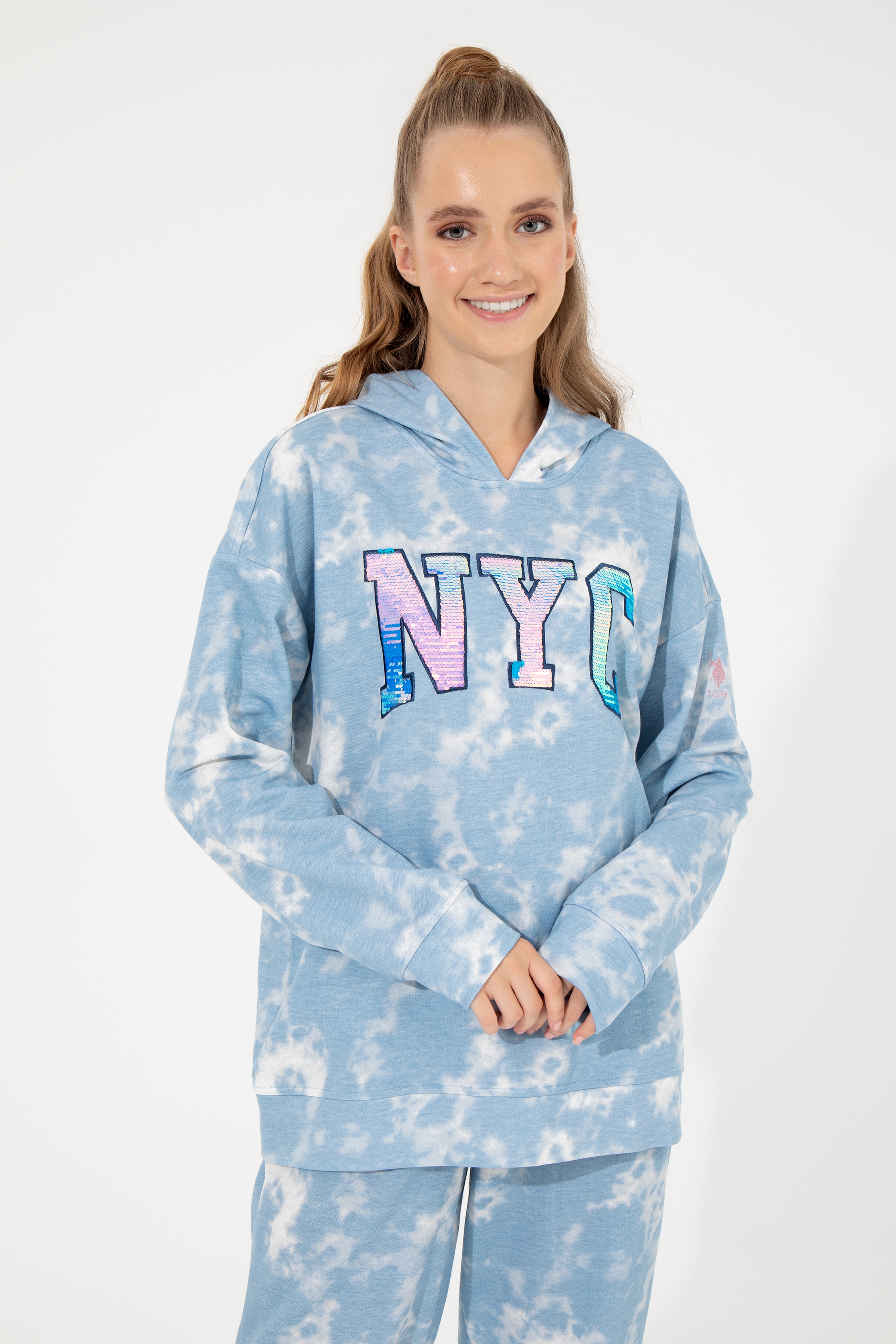 Kadın Mavi Sweatshirt - Image 2