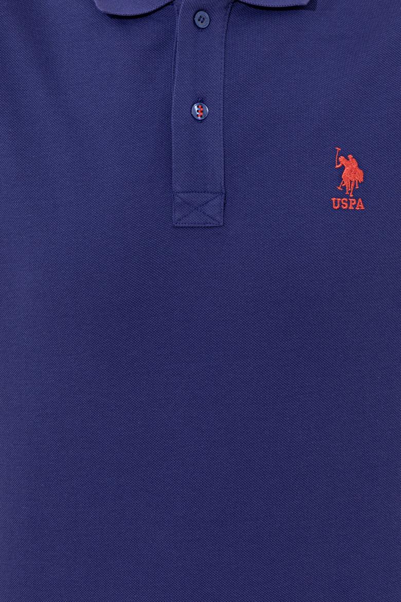 Erkek Mavi Basic Polo Yaka Tişört - 50249153370