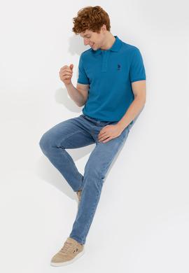 Erkek Petrol Basic Tişört - 50249153301