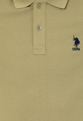 Erkek Koyu Haki Polo Yaka Basic T-Shirt - 50249153320