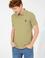 Erkek Koyu Haki Polo Yaka Basic T-Shirt