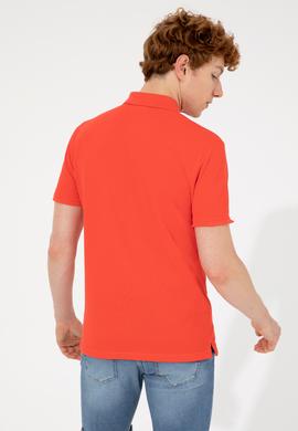 Erkek Kırmızı Polo Yaka Basic T-Shirt - 50248556170