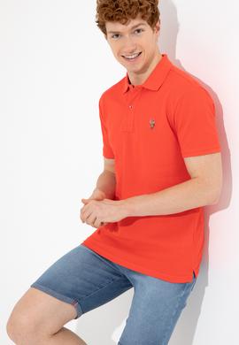 Erkek Kırmızı Polo Yaka Basic T-Shirt - 50248556170