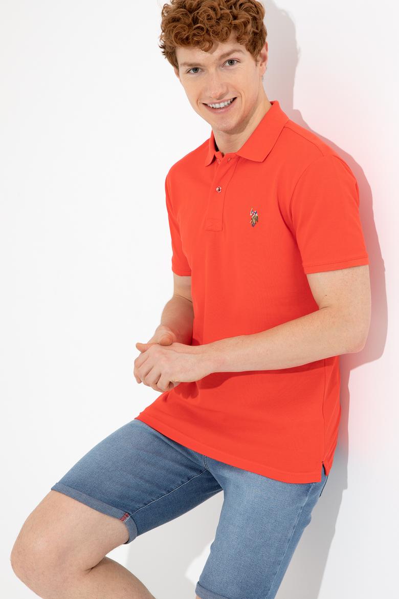 Erkek Kırmızı Polo Yaka Basic T-Shirt - 50248556170