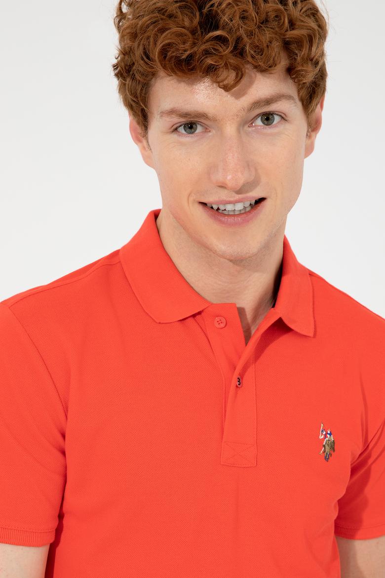 Erkek Kırmızı Polo Yaka Basic T-Shirt - 50248556170