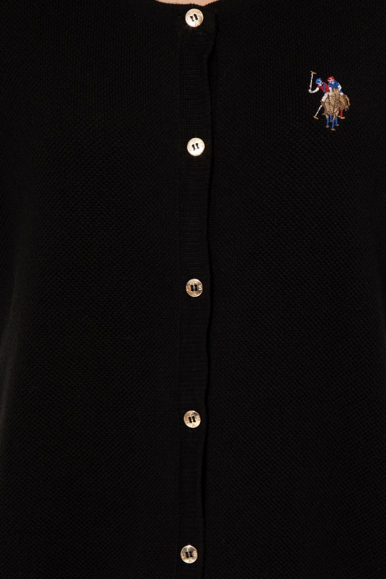 Kadın Siyah Basic Triko Hırka - 50253697019