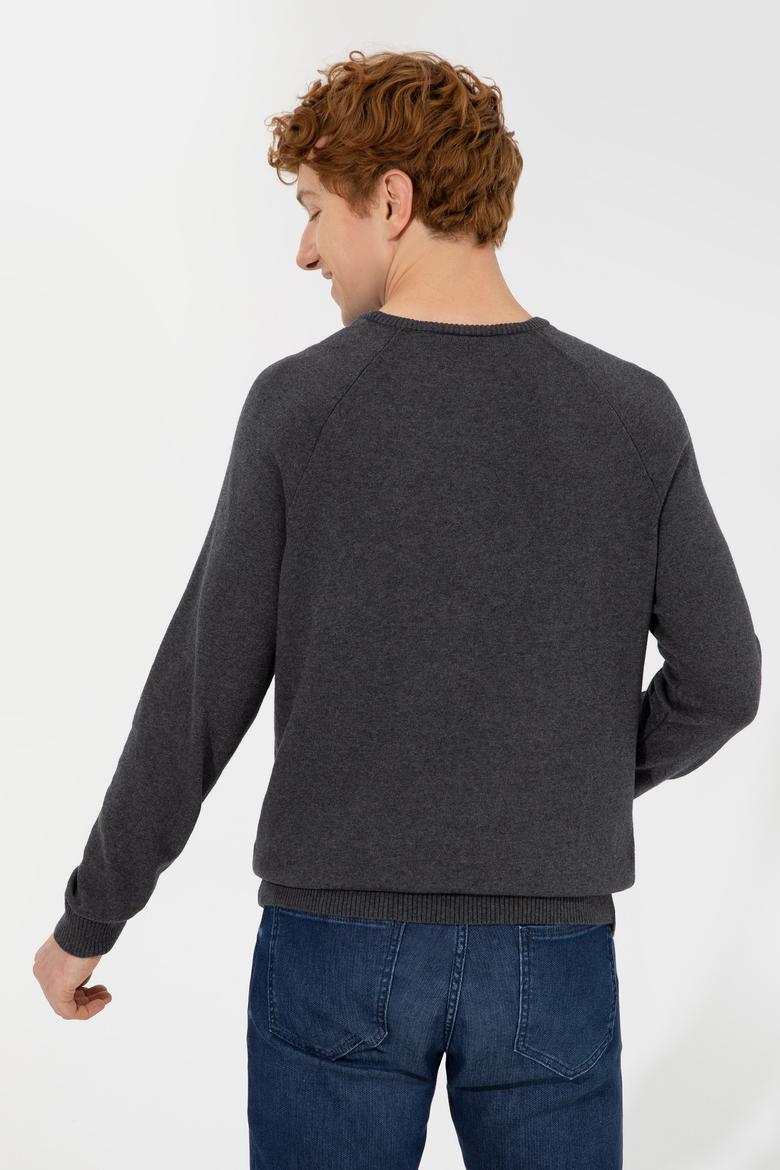 Erkek Antrasit Melanj Kazak - 50252198039