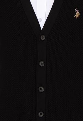 Erkek Siyah Basic Triko Hırka - 50251881011