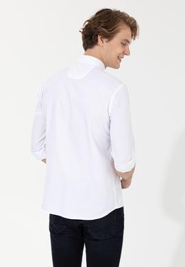 Erkek Beyaz Uzun Kollu Basic Gömlek - 50262534008