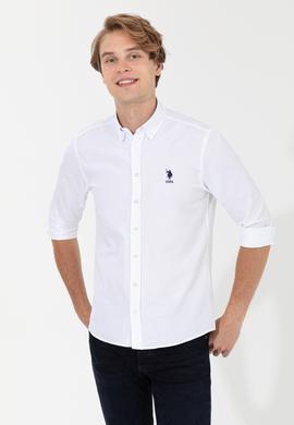 Erkek Beyaz Uzun Kollu Basic Gömlek - 50262534008