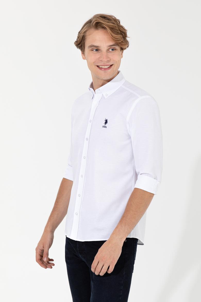 Erkek Beyaz Uzun Kollu Basic Gömlek - 50262534008
