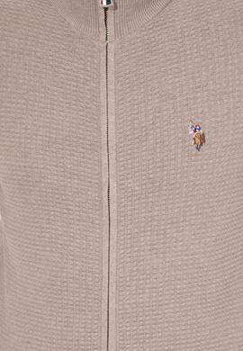 Erkek Vizon Melanj Basic Triko Hırka - 50251875065