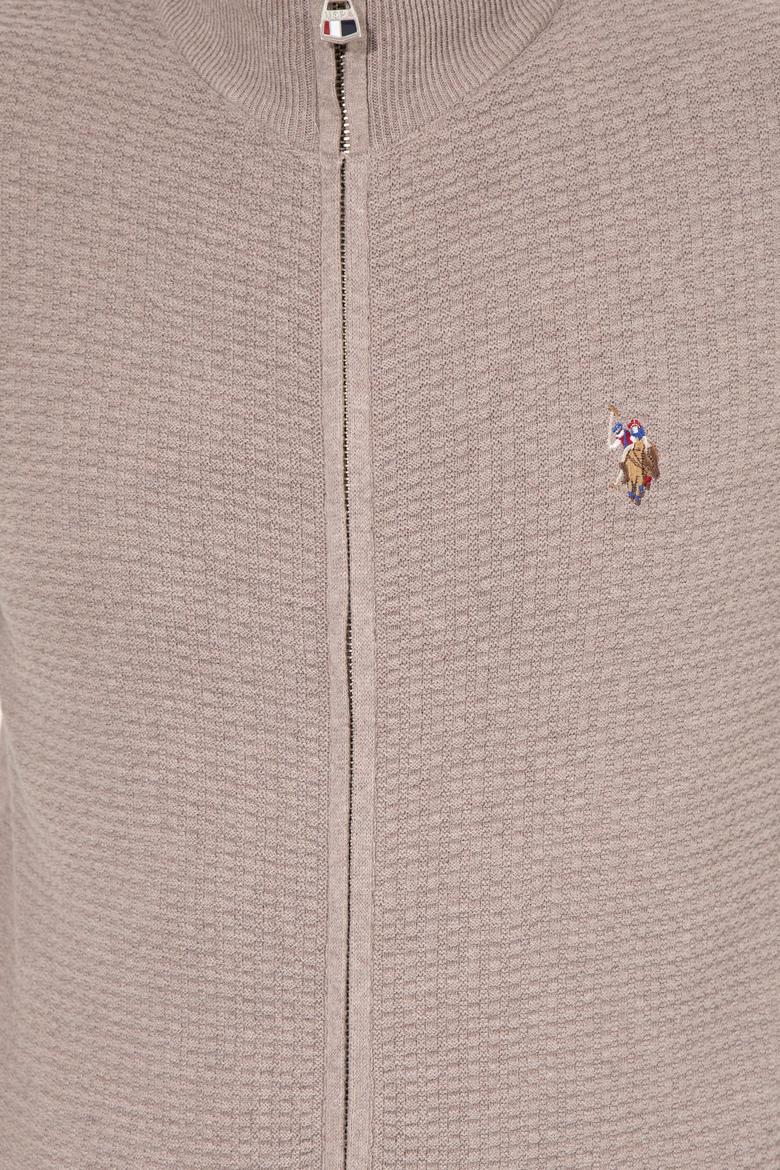 Erkek Vizon Melanj Basic Triko Hırka - 50251875065