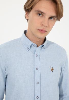 Erkek Açık Mavi Uzun Kollu Basic Gömlek - 50256275024