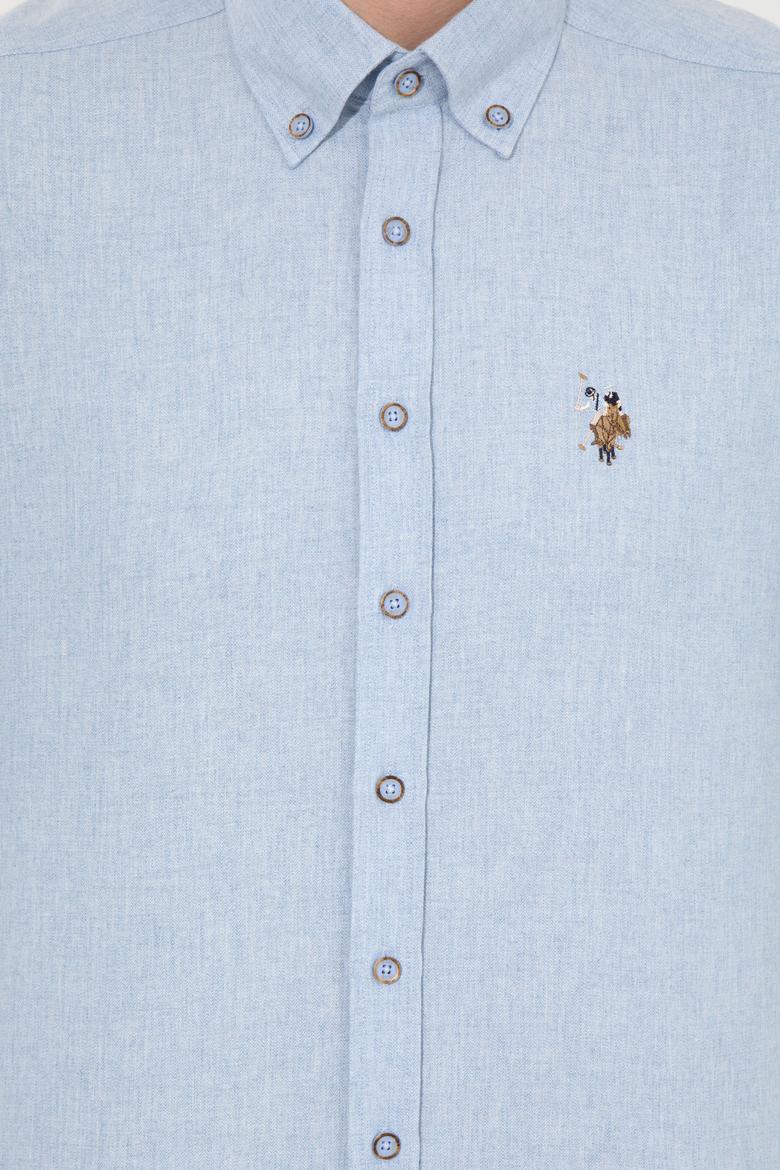 Erkek Açık Mavi Uzun Kollu Basic Gömlek - 50256275024