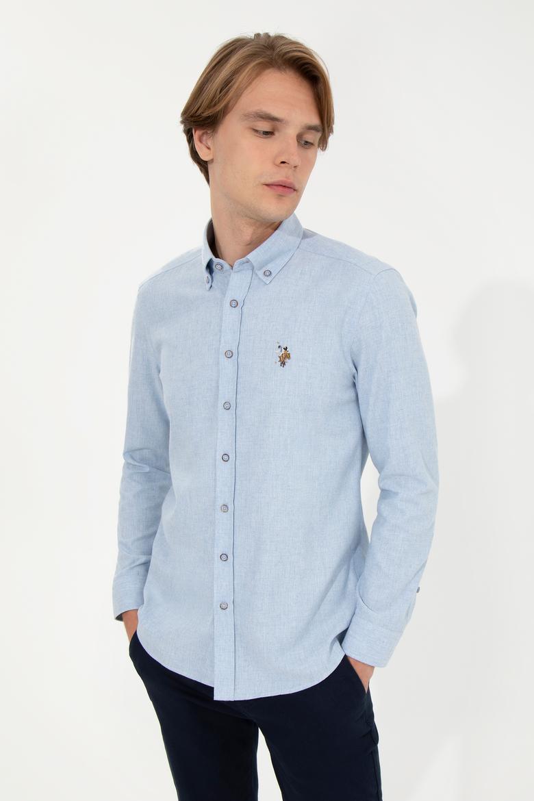Erkek Açık Mavi Uzun Kollu Basic Gömlek - 50256275024