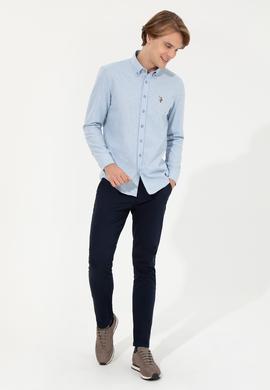 Erkek Açık Mavi Uzun Kollu Basic Gömlek - 50256275024
