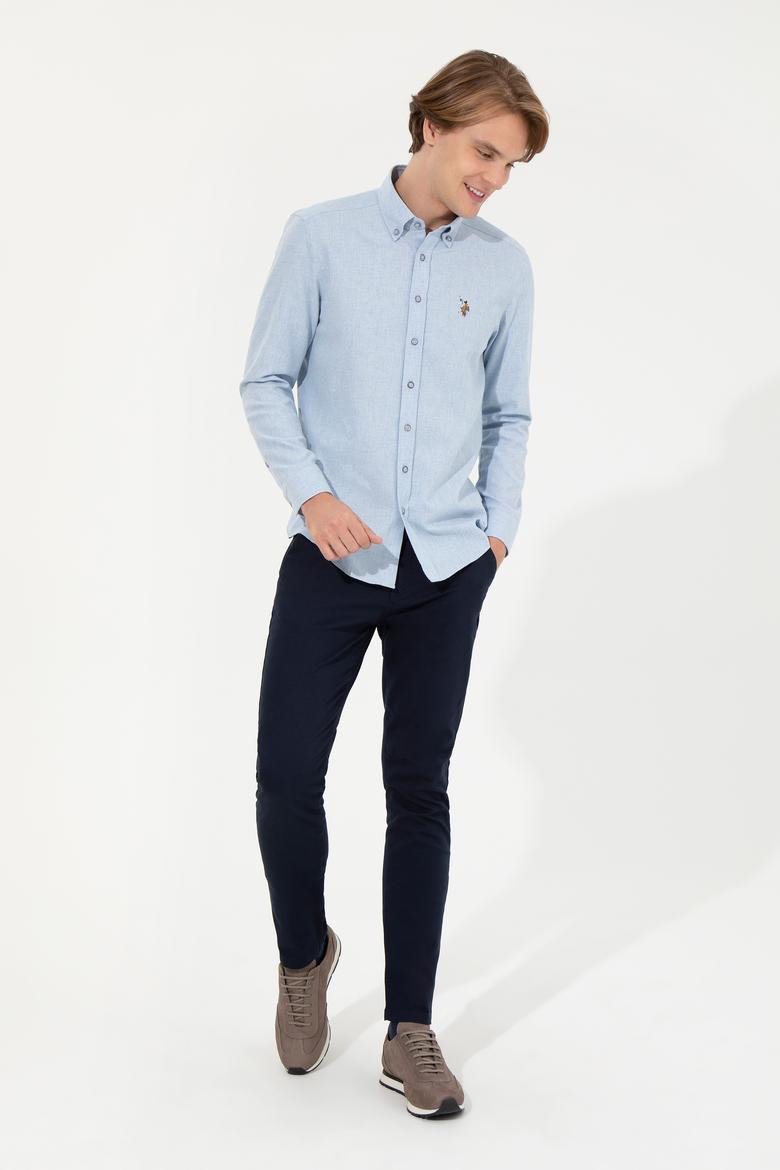 Erkek Açık Mavi Uzun Kollu Basic Gömlek - 50256275024