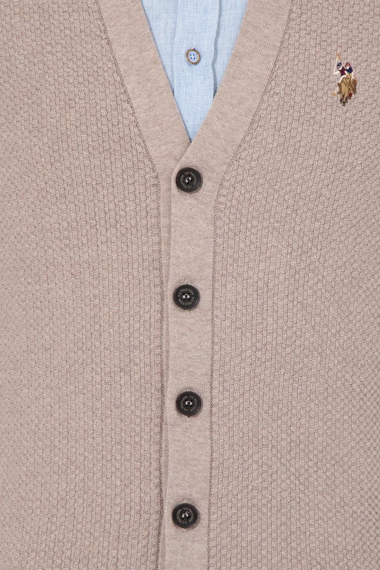 Erkek Vizon Melanj Basic Triko Hırka - 50251881064