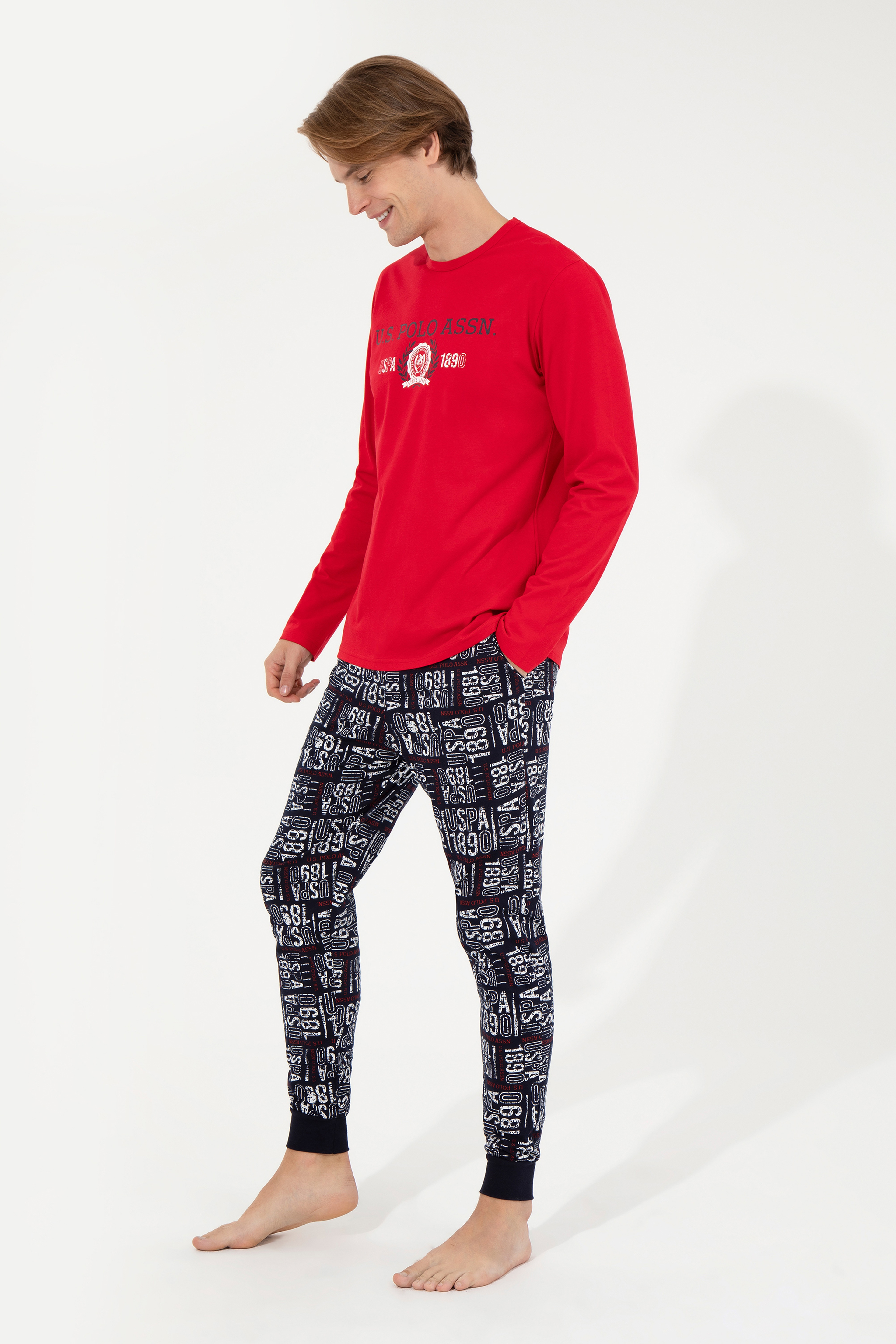 Erkek Kırmızı Pijama Takımı - Image 2