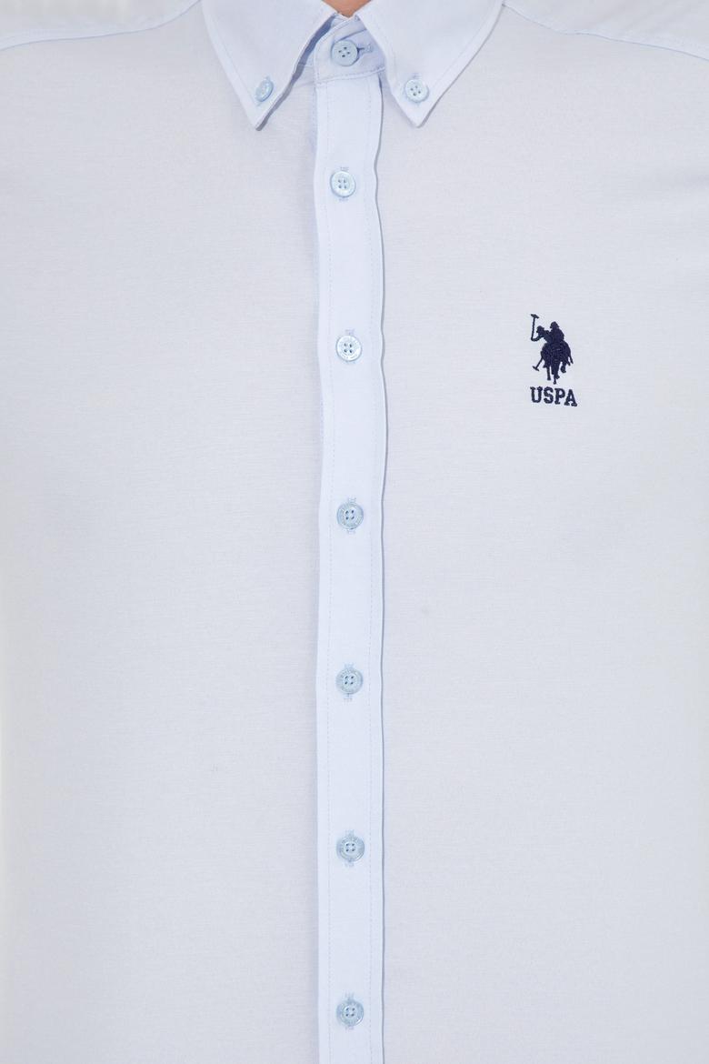 Erkek Açık Mavi Uzun Kollu Basic Gömlek - 50262534038