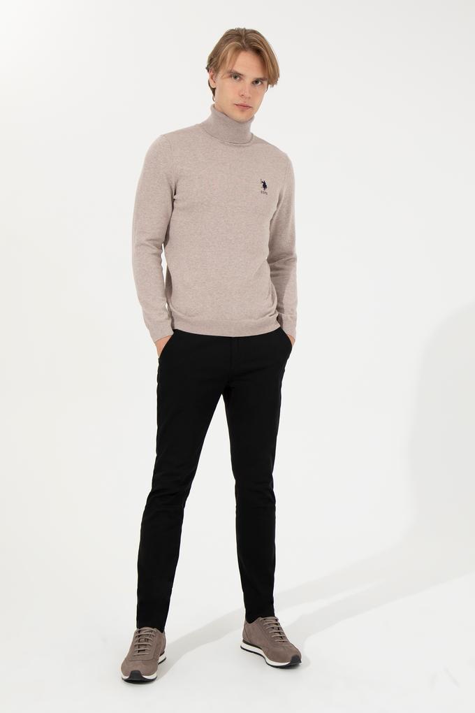 Erkek Slim Fit Siyah Kanvas Pantolon