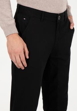 Erkek Slim Fit Siyah Kanvas Pantolon - 50260817026
