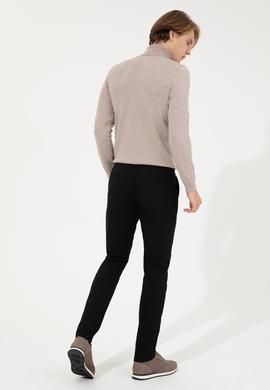 Erkek Slim Fit Siyah Kanvas Pantolon - 50260817026