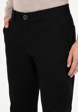 Erkek Slim Fit Siyah Kanvas Pantolon - 50260817026