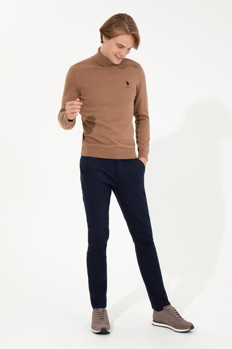 Erkek Slim Fit Lacivert Kanvas Pantolon - 50260817016