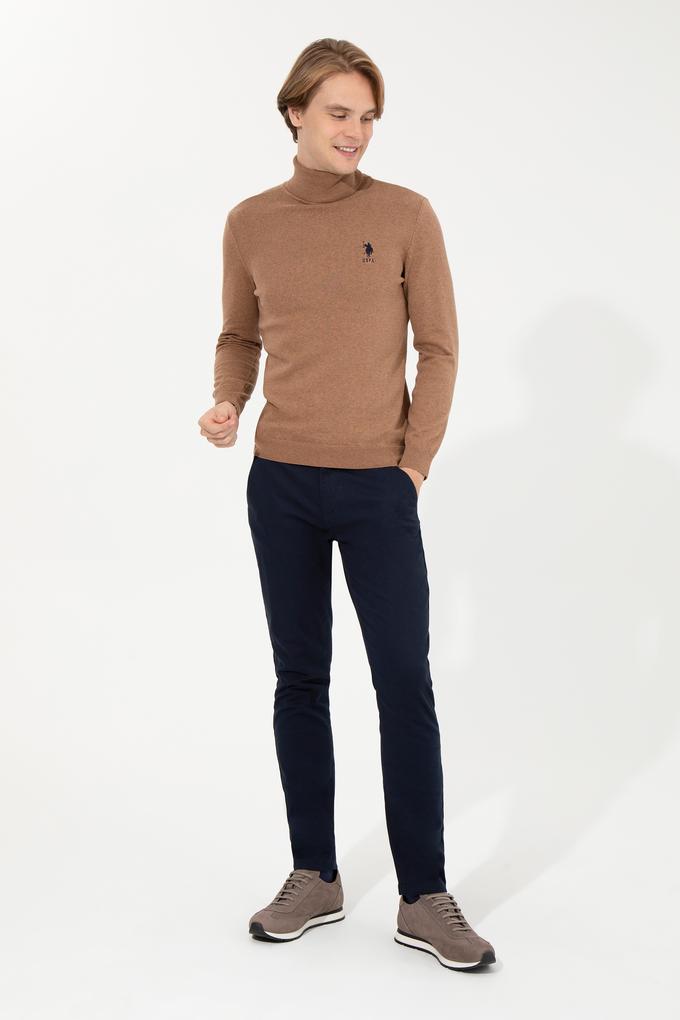 Erkek Slim Fit Lacivert Kanvas Pantolon