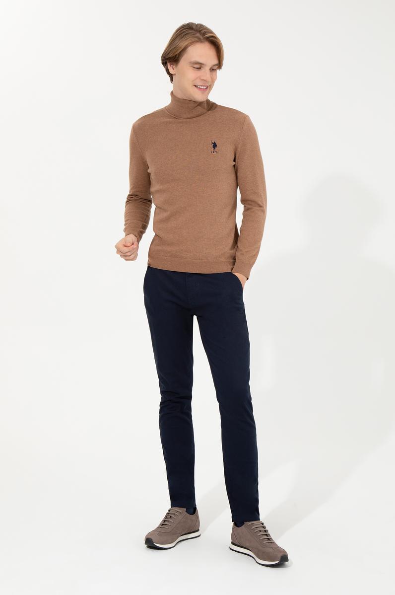 Erkek Slim Fit Lacivert Kanvas Pantolon