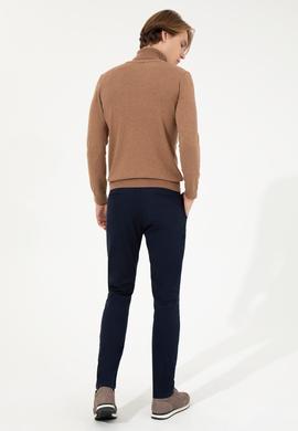 Erkek Slim Fit Lacivert Kanvas Pantolon - 50260817016