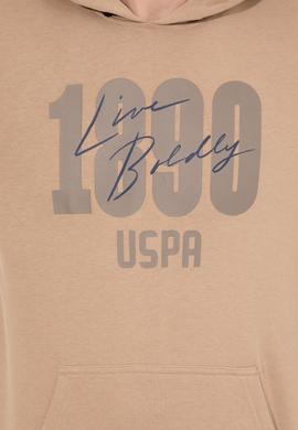 Erkek Camel Kapüşonlu Sweatshirt - 50257143049