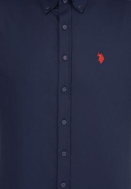 Erkek Lacivert Uzun Kollu Basic Gömlek - 50249521024